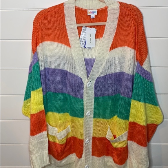LuLaRoe Sweaters - Lularoe Lucille BNWT large boyfriend cardigan
